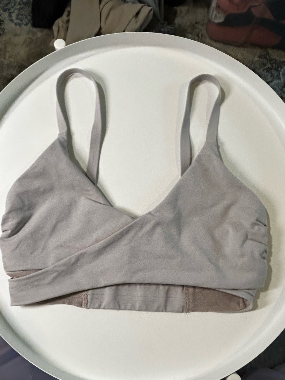 Lululemon Grey Wrap Front Bra Size 6